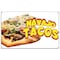 Signmission Navajo Tacos Banner Concession Stand Food Truck Single Sided B-120 Navajo Tacos19 - alternate 1